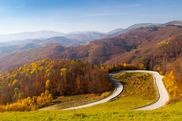 Road in National Park Slovensky Raj, Slovakia