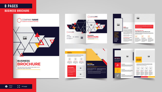 8 Pages Business Brochure Template Design