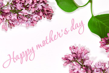 Lilac flowers mother's day greeting