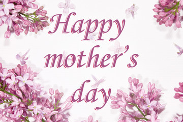 Lilac flowers mother's day greeting