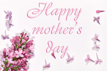 Lilac flowers mother's day greeting