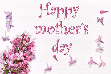 Lilac flowers mother's day greeting