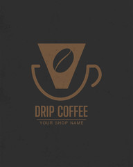 coffee shop logo design. vector illustration