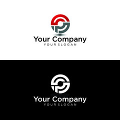 business logo design SP in circle