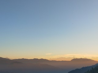 sunset in the mountains