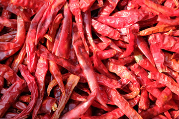 red hot dry chili peppers