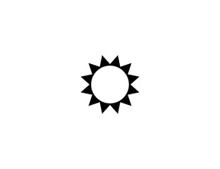 Sun vector flat icon. Bright sunny weather. Isolated sun emoji illustration