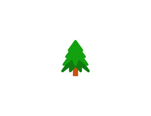 Evergreen Tree vector flat icon. Isolated pine tree emoji illustration 