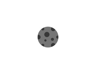 Full Moon vector flat icon. Isolated moon emoji illustration 