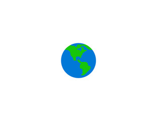 Earth globe vector flat icon. Globe Showing Americas. Isolated earth globe emoji illustration 