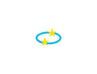 Dizzy vector flat icon. Isolated star emoji illustration 
