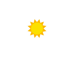 Sun vector flat icon. Bright sunny weather. Isolated sun emoji illustration 