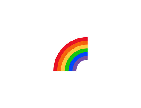 Rainbow vector flat icon. Gay Pride Flag. Isolated rainbow emoji illustration 