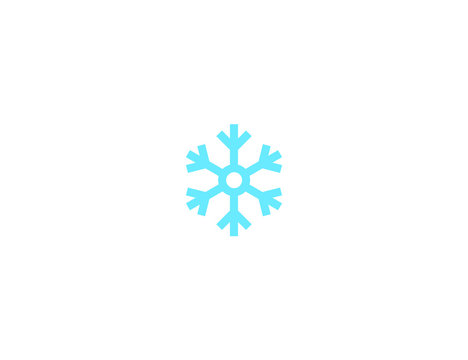Snowflake vector flat icon. Isolated snow emoji illustration 
