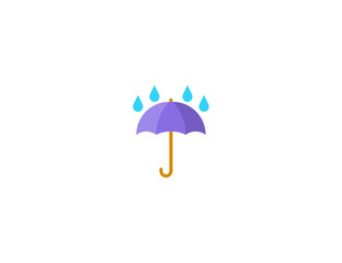 Umbrella vector flat icon. Isolated umbrella emoji illustration 