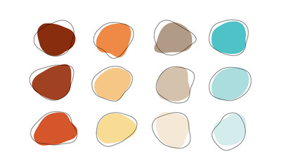 Set of color spots. Underwater color abstract shapes for your design