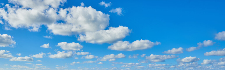 Blue sky background with white clouds