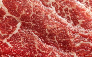 Raw red marble meat beef closeup texture