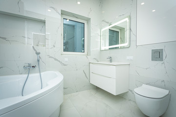 beautiful bathroom in a modern apartment	