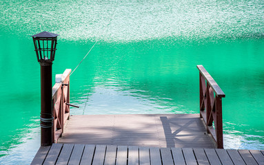 Fototapeta premium Wooden pier on the lake.