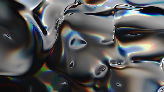 4k Abstract fluid mercury alloy metal liquid water surface flow background,metals chemical oil materials smelting melting,shiny silk satin texture backdrop
