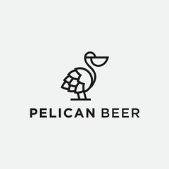 pelican logo / beer logo