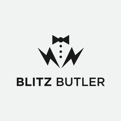 logo electric waiter. waitress icon