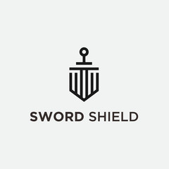sword safety logo. sword icon