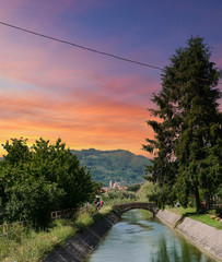 very nice bike path between sarzana and santo stefano near a channel called lunense
