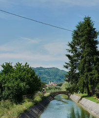 very nice bike path between sarzana and santo stefano near a channel called lunense