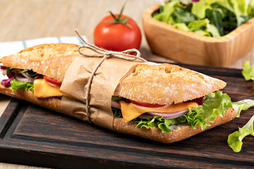 fresh submarine sandwich