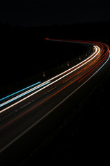 Fototapeta na wymiar lights of cars with night
