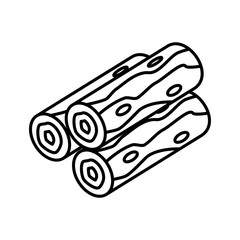 wood log icon design, flat style trendy collection