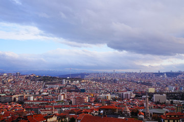 Fototapeta premium Panoramic view of Ankara city. Ankara is the capital city of Turkey 
