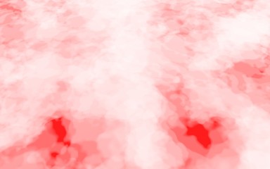 Background of abstract white color smoke isolated on red color background. The wall of white fog. 3D illustration