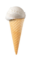 pineapple ice cream sorbet in the cone