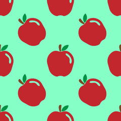 Apple seamless pattern background, Apple vector illustration