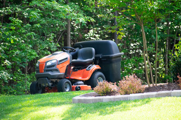 mowing the lawn on wheels