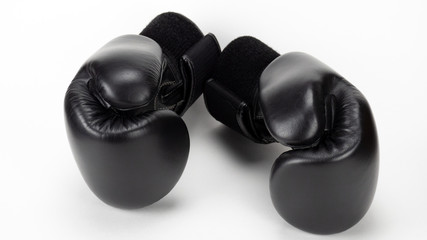 black boxing gloves isolated on white