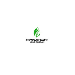 Leaf green Spine health logo, spine care logo, Physiotherapy logo