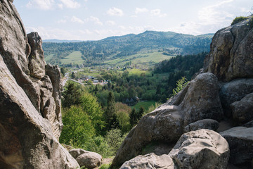 landscape from the Carpathian Mountains Ukraine Tustan