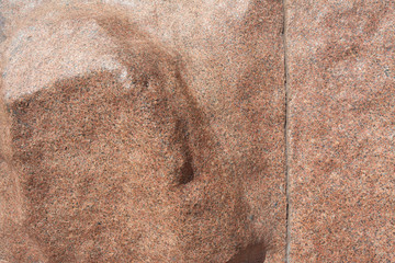 Huge granite block. Closeup photo.