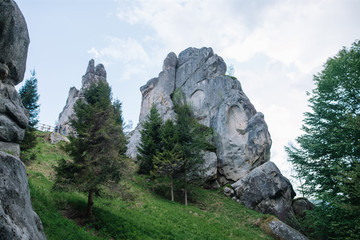 landscape from the Carpathian Mountains Ukraine Tustan