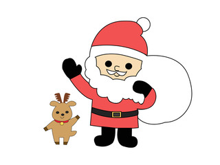 santa clous in white background.