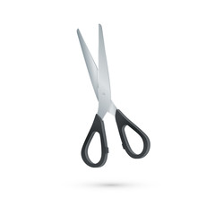 Scissors isolated on a white background. Open scissors. Vector