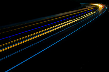 lights of cars with night