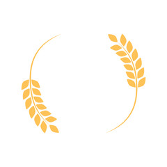 Agriculture wheat logo vector illustration isolated on white