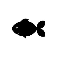 Fish silhouette logo vector illustration isolated on white