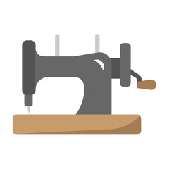 Sewing Machine Concept, Tailor and Dressmaker Equipment Vector Icon design, Fabric Stitching Machine on white background 