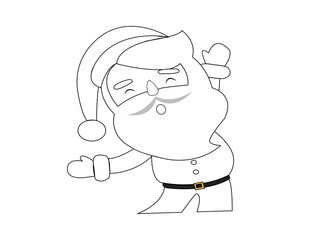 Santa Claus on white background.